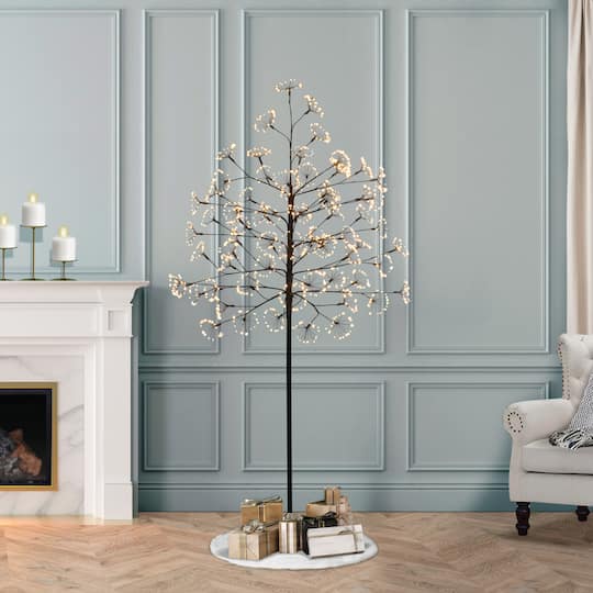 6ft. Pre-Lit Twig Artificial Christmas Tree, Warm White Micro LED Lights